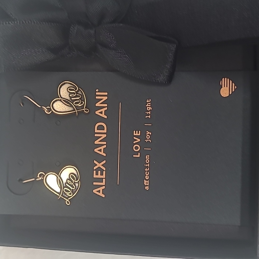 Alex and Ani Women's Heart Shaped Love Earrings - Picture 3 of 7